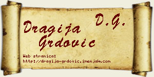 Dragija Grdović vizit kartica